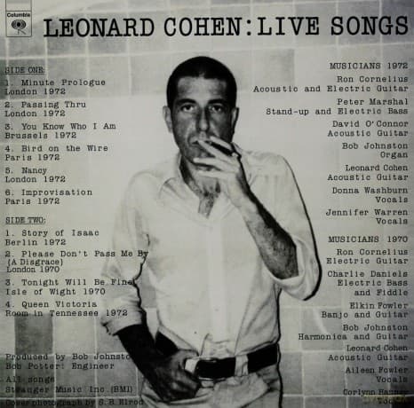 Leonard Cohen: Live Songs