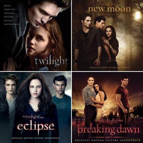 Twilight Music Quadrilogy soundtrack (Zmierzch + Zmierzch 2: Księżyc w nowiu + Zmierzch 3: Zaćmienie  + Zmierzch 4: Przed Świtem 1)