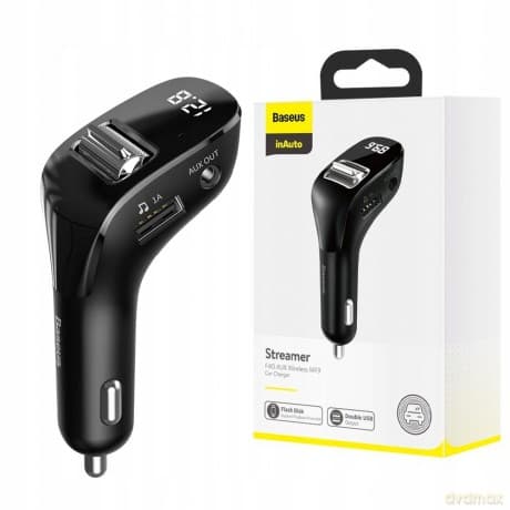 BASEUS Transmiter FM AUX Ładowarka Samochodowa 15W