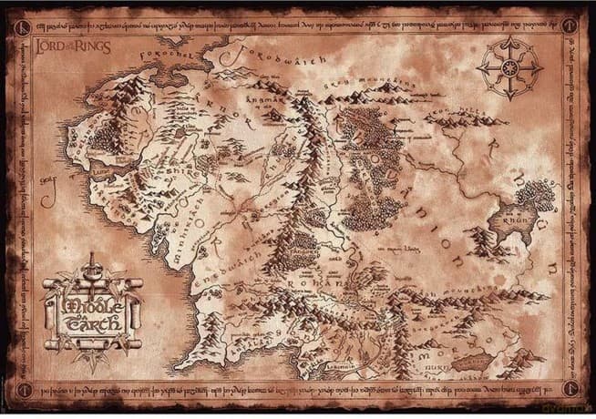 LORD OF THE RINGS Plakat / Poster Map (91.5x61)