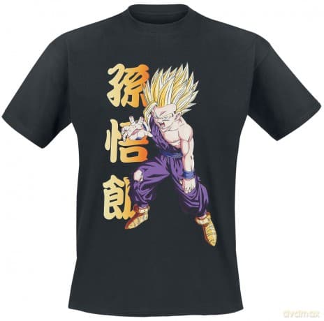 DRAGON BALL T-shirt DBZ/ Gohan man SS black new fit XS