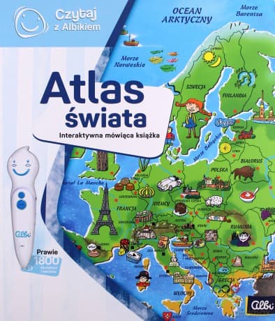 Czytaj z Albikiem. Interaktywna książka Atlas świata