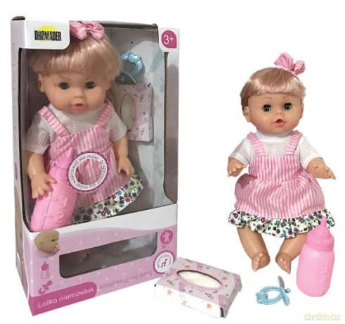 Lalka Agusia na baterie w sukience pudełko