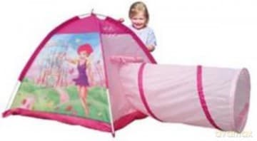 Namiot z tunelm różowy w pudełku
