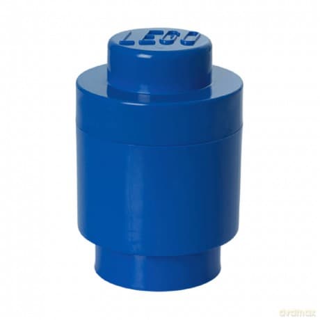 Okrągły pojemnik klocek LEGO Brick 1 (Niebieski) (40301731)