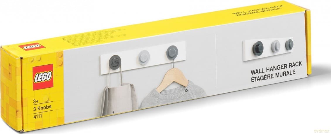 Wieszaki LEGO na listwie (Szary, czarny, jasnoszary) (41110003)