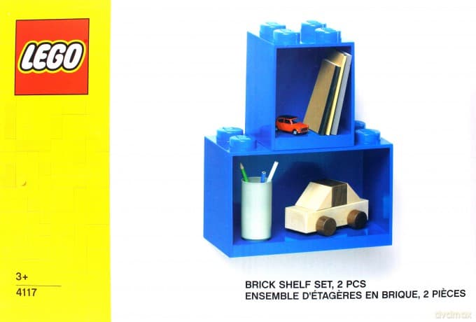 Zestaw półek LEGO BRICK 4 & BRICK 8 (Czerwone) (41171730)