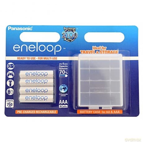 Panasonic Eneloop R03/AAA 750mAh akumulator - 4 szt blister + box