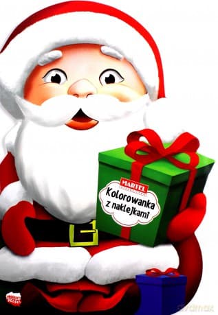 Mikołaj. Kolorowanka z naklejkami. Wykrojnik - Adam Gdula
