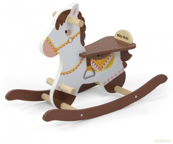 Koń na biegunach Lucky 18 Brown