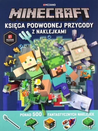 Minecraft Księga podwodnej przygody z naklejkami