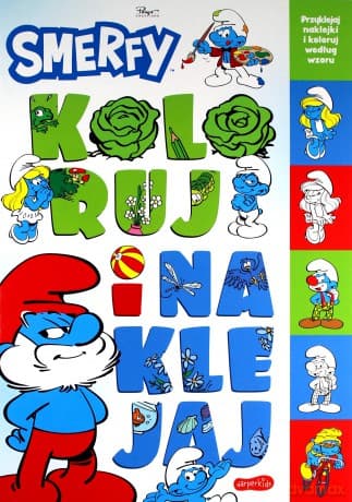 Smerfy. Koloruj i naklejaj