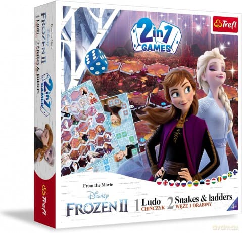 2w1 Chinczyk Węże i drabiny Frozen 2