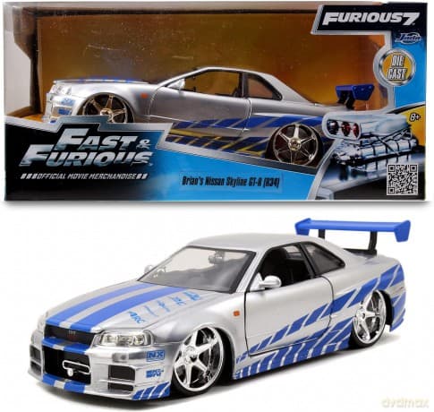 Auto Fast&Furious Szybcy i wściekli 2002 Nissan Skyline 1:24 Dickie