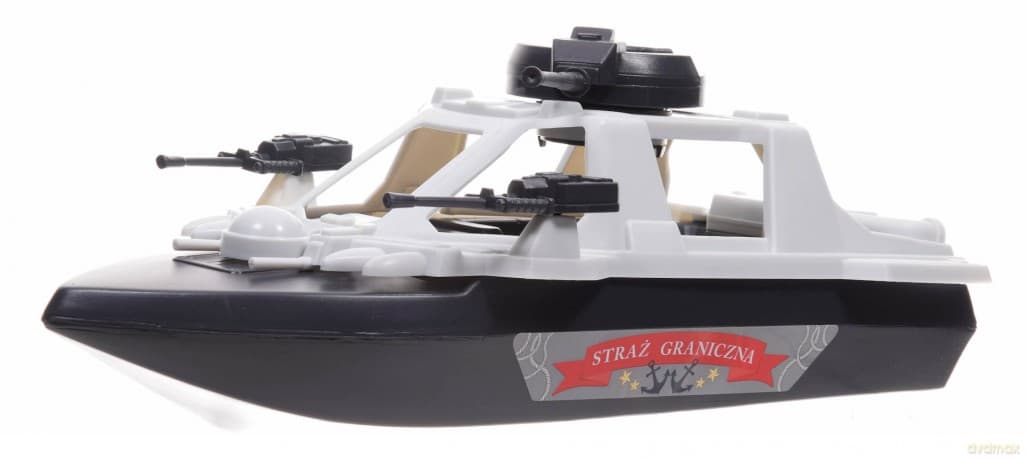 Łódź Straży Granicznej w siatce