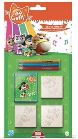 Pieczątki blister 3 szt. Koty Multiprint