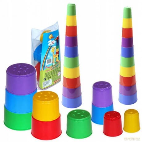 Polesie Zabawka logiczna - Piramidka 10 el. w worku