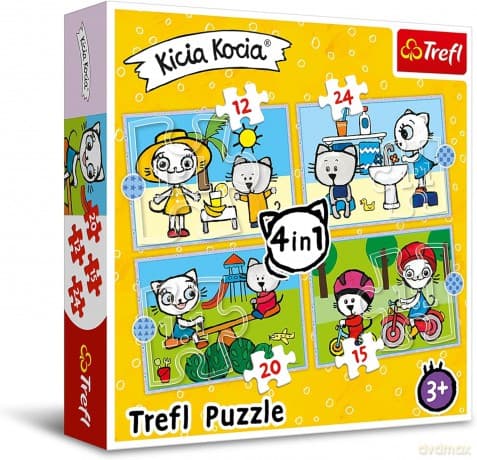 TREFL 4w1 (12,15,20,24) Dzień Kici Koci 34372