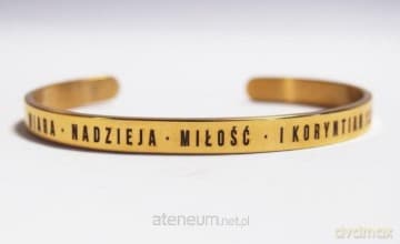 Bransoletka złota - Wiara nadzieja miłość