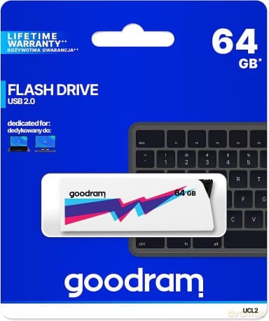 GoodRam pendrive UCL2 (64 GB | USB 2.0) biały