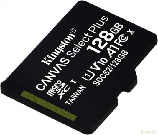 Kingston karta pamięci microSDHC Canvas Select Plus (128GB | class 10 | UHS-I | 100 MB/s)