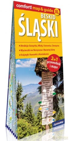 Beskid Śląski laminowany map&guide 2w1: przewodnik i mapa