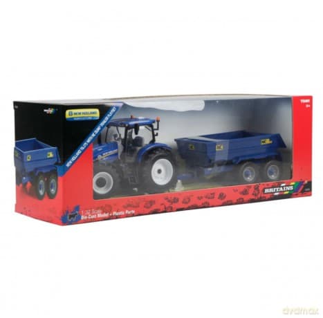 TOMY Britains traktor New Holand T6+przycz
