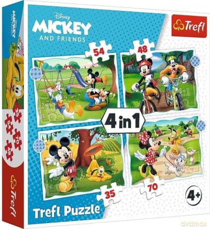 TREFL 4w1 Fajny dzień Mickiego / Disney Standard Characters (34604)