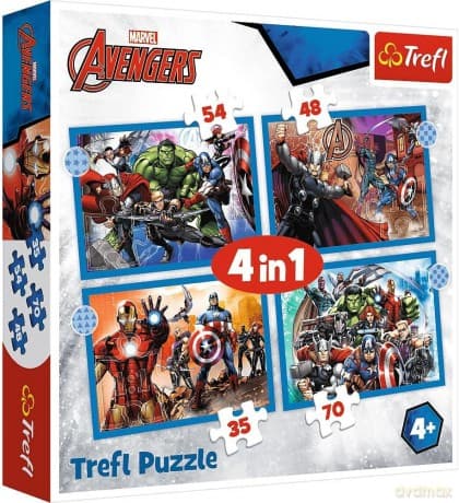 TREFL 4w1 Odważni Avengersi / Disney Marvel The Avengers (34386)