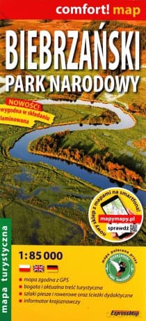 Biebrzański Park Narodowy Mapa turystyczna 1:85 000