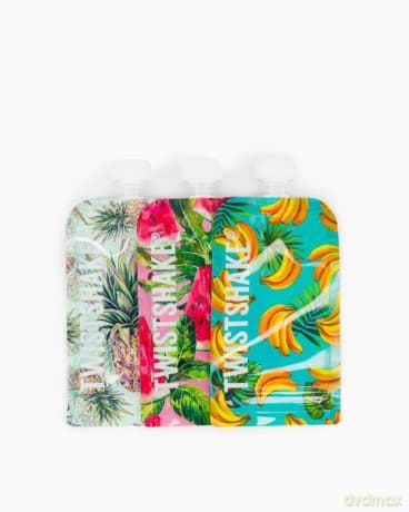 Saszetki na pokarm Twistshake 3x Squeeze Bag 220 ml Fruit