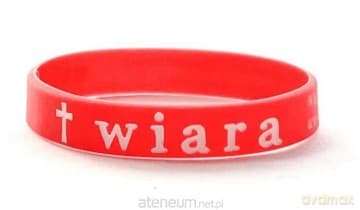 Opaska silikonowa - wiara - czerwony