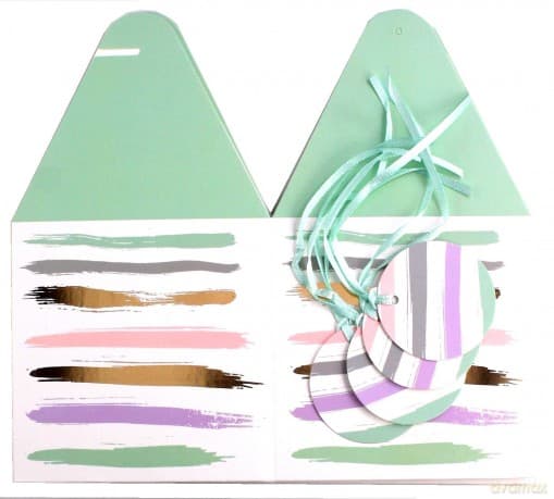 Pudełko na prezenty 11x11 pastelowo-złote 4 szt