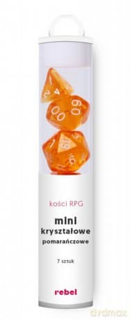Komplet kości Mini Kryształowe Pomarańczowe