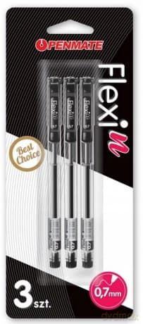 Długopis Flexi N czarny 3szt