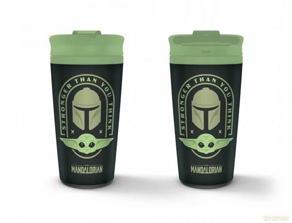 Star Wars: THE MANDALORIAN (STRONGER THAN YOU THINK) METAL TRAVEL MUG / kubek termiczny (metalowy) Gwiezdne Wojny - Mandalorian