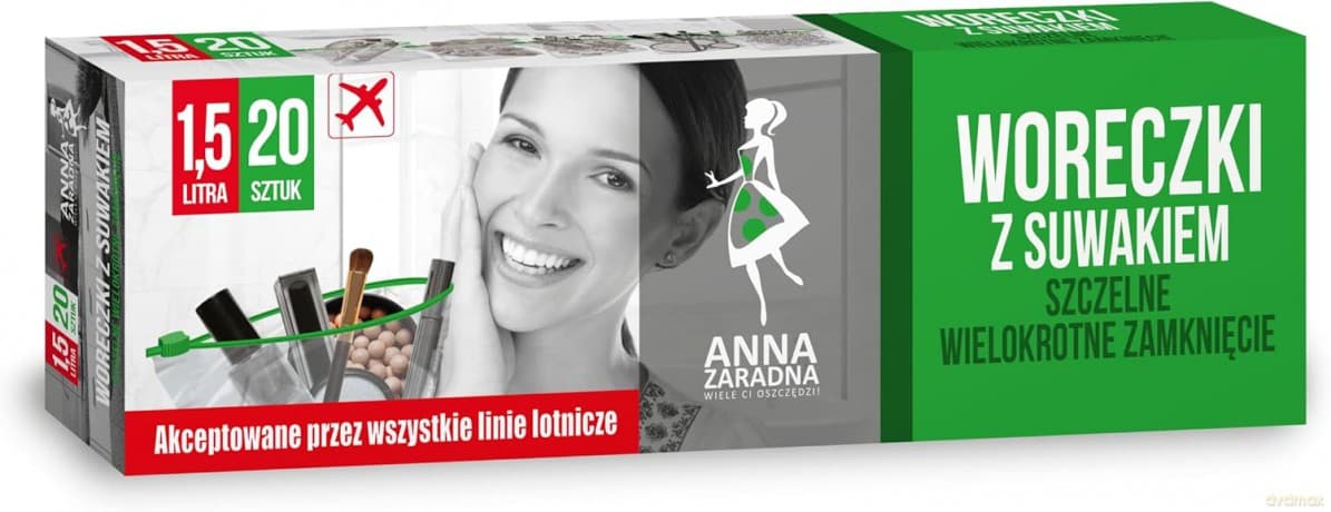 Anna Zaradna Woreczki z suwakiem 1,5L 20 szt box