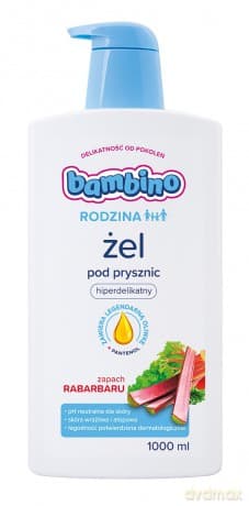 Bambino Rodzina Żel pod prysznic hiperdelikatny - Zapach Rabarbaru 1000 ml