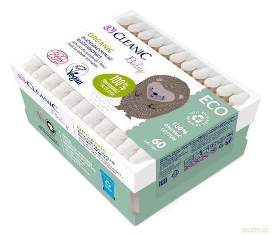 Cleanic Baby Eco Patyczki dla niemowląt i dzieci Organic - biodegradowalne 1op.-60 szt