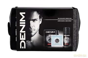 DENIM Black Zestaw prezentowy (woda po goleniu 100 ml+deo spray 150 ml+kosmetyczka)