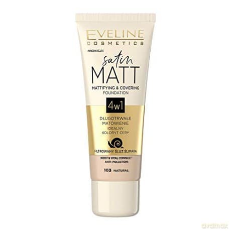 Eveline Satin Matt Podkład matujący 4w1 nr 103 Natural 30 ml