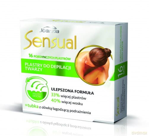 Joanna Sensual Plastry do depilacji twarzy - włosy mocne 1op.-16szt