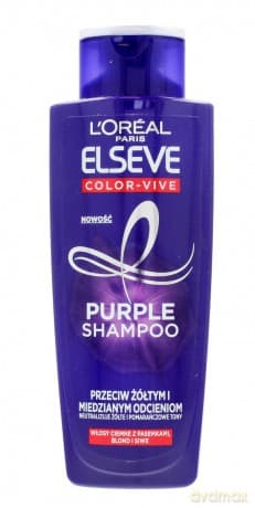 Loreal Elseve Color-Vive Purple Szampon do włosów przeciw żółtym i miedzianym odcieniom 200 ml