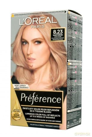 Loreal Preference Farba do włosów nr 8.23 Santorini - Jasny Blond Opalizująco Złocisty 1op.