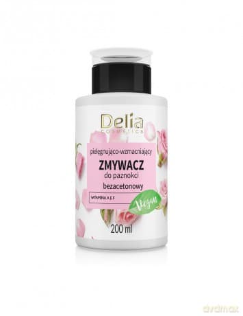 Delia Cosmetics Vege Zmywacz do paznokci wzmacniająco-pielęgnujący bez acetonu 200 ml