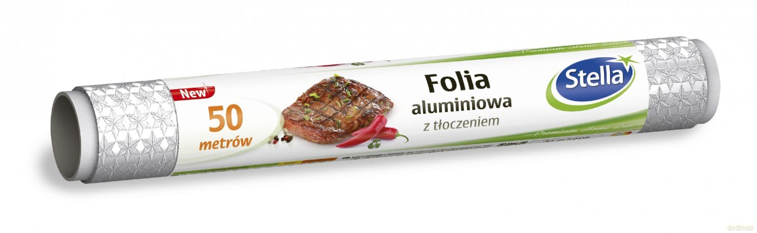 STELLA Folia aluminiowa z tłoczeniem - 50m
