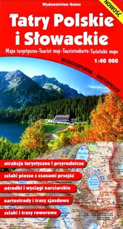 Tatry Polskie i Słowackie. Mapa 1:40 000 wyd. foliowane