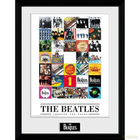 THE BEATLES - Framed poster Through The Years (30x40)