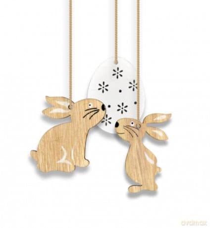 Drewniane zawieszki 3 szt.