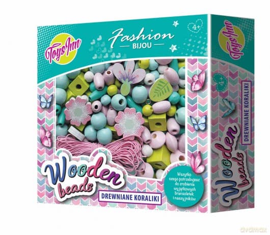 Koraliki drewniane kwiaty 450 szt